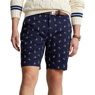 폴로 퍼포먼스 Ralph Lauren은 스트레이트 핏 Chino Short -French Navy Player를 인쇄합니다.