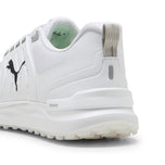 Puma Ignite抬高2宽尖刺高尔夫球鞋 - 彪马白/彪马黑色/彪马银