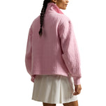 RLX Ralph Lauren Women's Jacquard Cable Knit Half Zip Golf Pullover - Light Pink