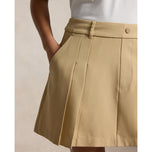 RLX Ralph Lauren Women's Pleated Twill Golf Skort - Classic Khaki