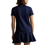 RLX Ralph Lauren Women's Tour Pique Golf Polo Shirt - Refined Navy/Lovely Lilac/Ceramic White