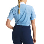 Rohnisch 女式 Abby 高尔夫 Polo 衫 - Micro R 格纹鸽子蓝色