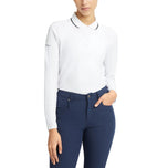 Rohnisch 女式 Miriam 长袖高尔夫 Polo 衫 - 白色