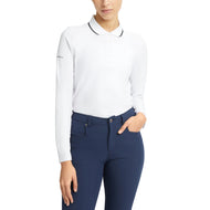 Rohnisch 여성용 미리암 긴 소매 골프 폴로 셔츠 - 화이트