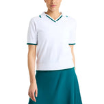 Rohnisch 여성용 스윙 니트 골프 폴로 셔츠 - 화이트