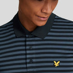 Lyle & Scott Golf Broad Stripe Polo Golf Shirt -Dark Navy