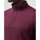 Travis Mathew Cloud 2.0 Golf 1/4 Zip - Heather Dark Red