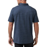 Travis Mathew Heater Pro Golf Polo Shirt - Vintage Indigo/Black