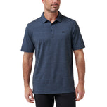 Travis Mathew Heater Pro Golf Polo Shirt - Vintage Indigo/Black