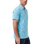 Travis Mathew Port Day Golf Shirt - Air Blue