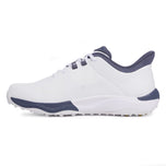 Under Armor Drive Pro 스파이크리스 골프 신발 - 흰색/금속 금/회색