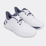 Under Armor Drive Pro 스파이크리스 골프 신발 - 흰색/금속 금/회색