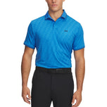 Under Armour Drive Sport Jacquard Golf Polo Shirt - Blue Atlantis/Midnight Navy