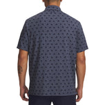 Under Armour 플레이오프 3 프린트 골프 폴로 셔츠 - 그레이/네이비