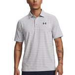 Under Armour 플레이오프 3.0 스트라이프 골프 폴로 셔츠 - 그레이