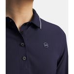 Under Armour Women's Drive Chill Long Sleeve Golf Polo Shirt - Midnight Navy