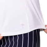 Golftini 여자의 멋진 소녀 긴 소매 골프 폴로 셔츠 - 화이트