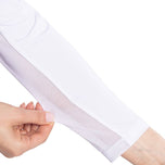 Golftini 여자의 말 예 예 긴 소매 골프 폴로 셔츠 - 흰색/해군