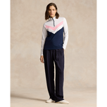 RLX RALPH LAUREN 여성 전력 스트레치 1/4 Zip Pull Over -French Navy/White/Pink