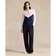 RLX RALPH LAUREN 여성 전력 스트레치 1/4 Zip Pull Over -French Navy/White/Pink