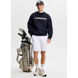 J.Lindeberg Club Printed Golf Crew Neck - JL Navy