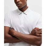 Boss Paddytech伸展球衣球衣高尔夫衬衫 - 白色