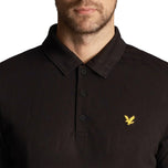 Lyle & Scott 모노그램 Jacquard Golf Polo Shirt -Jet Black