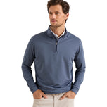 Peter Millar Perth Mélange Performance Quarter-Zip - Navy