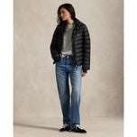 rlx ralph lauren 여자 컨버터블 퀼트 재킷 - 폴로 블랙