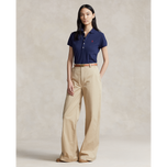 폴로 퍼포먼스 랄프 로렌 여성 면화 맞춤식 폴로 셔츠 - 프랑스 해군