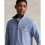 Polo Performance Ralph Lauren Half Zip Peached Jersey - Powder Blue Heather