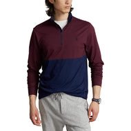 폴로 퍼포먼스 랄프 로렌 1/4 Zip Peached Jersey -Harvard Wine/French Navy