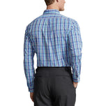 马球拉尔夫·劳伦（Polo Ralph Lauren）纽扣运动衬衫 - 蓝色/粉红色多