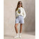 RLX Ralph Lauren 女式 Polo Bear 2/48 棉混纺高尔夫套头衫 - 白色飞溅多色