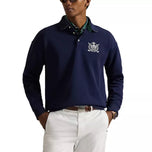RLX 랄프 로렌 뉴욕 CG 헤비 테리 골프 풀오버 - 세련된 네이비