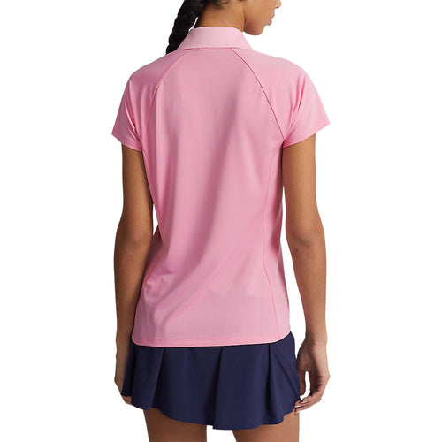 RLX 랄프 로렌 여성 투어 퍼포먼스 V-넥 골프 셔츠 - 핑크 플라밍고 