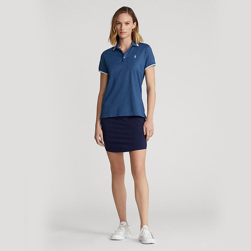 RLX Ralph Lauren 여성용 투어 피케 골프 셔츠 - 인디고 블루
