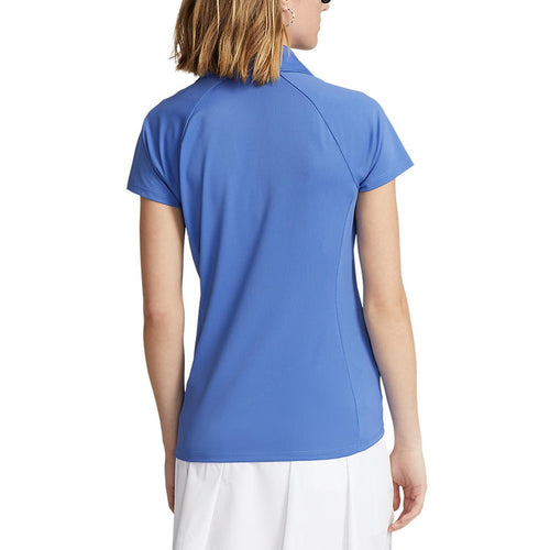 RLX Ralph Lauren 여성용 투어 퍼포먼스 V넥 골프 셔츠 - 스코츠데일 블루