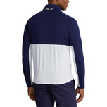 RLX RALPH LAUREN PEACHED AIRFLOW JERSEY 1/4 ZIP MIDLAYER- 순수한 화이트/ 프랑스 해군