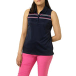 Cross Women 's Primus Sleeveless Golf Polo -Navy