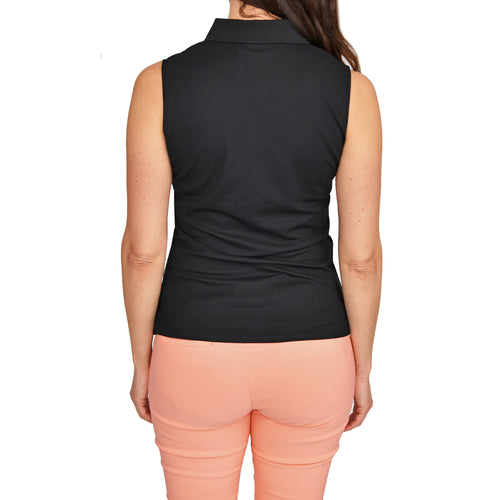 Glenmuir 여성용 제나 민소매 골프 셔츠 - 블랙