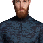 Lyle＆Scott Tonal Eagle Seafoam 1/4 Zip Midlayer -Dark Navy/ Light Navy