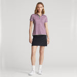 RLX Ralph Lauren 여성용 프린트 에어플로우 퍼포먼스 골프 셔츠 - Aurora Frwy Leaves/Cargo