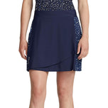 RLX RALPH LAUREN 여자 측 주름 AIM Skort 17 "-French Navy Summer Night Stars