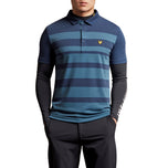 Lyle & Scott Lightweight Wide Stripe Polo -Navy