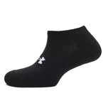 Under Armour Unisex Core No Show 3 팩 양말 - 검은 색