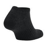 Under Armour Unisex Core No Show 3 팩 양말 - 검은 색