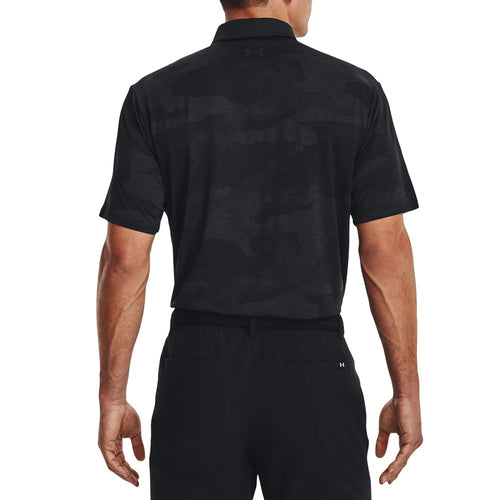 언더아머 플레이오프 2.0 자카드 골프 폴로 셔츠 - 블랙