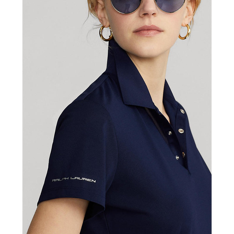 RLX Ralph Lauren 여성용 투어 퍼포먼스 골프 셔츠 - 프렌치 네이비