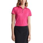 RLX Ralph Lauren 여성용 투어 퍼포먼스 골프 셔츠 - 밝은 핑크